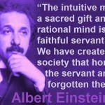 albert einstein quote intuition is a great teacher 