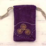 Hand Made by Cass 'Purple Patch' felt bag